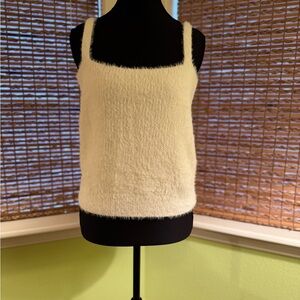 Chic Fuzzy Knit Camisole in Cream